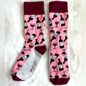 Two Left Feet Wine O Clock Socks - Mauve